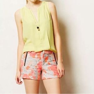 Anthropologie Nomad Morgan Carper Neon Floral Shorts